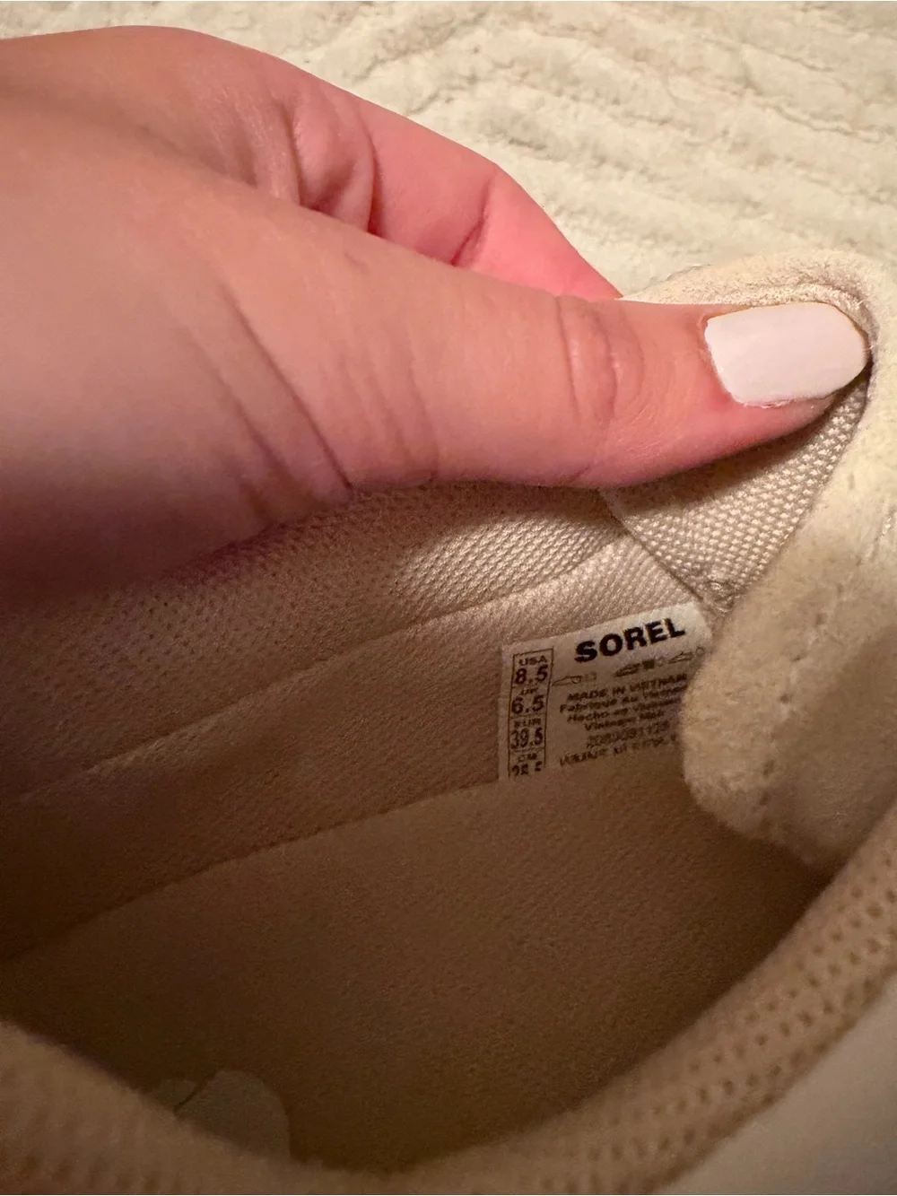 Women’s Sorel waterproof Lace-Up Sneakers in Cream and White